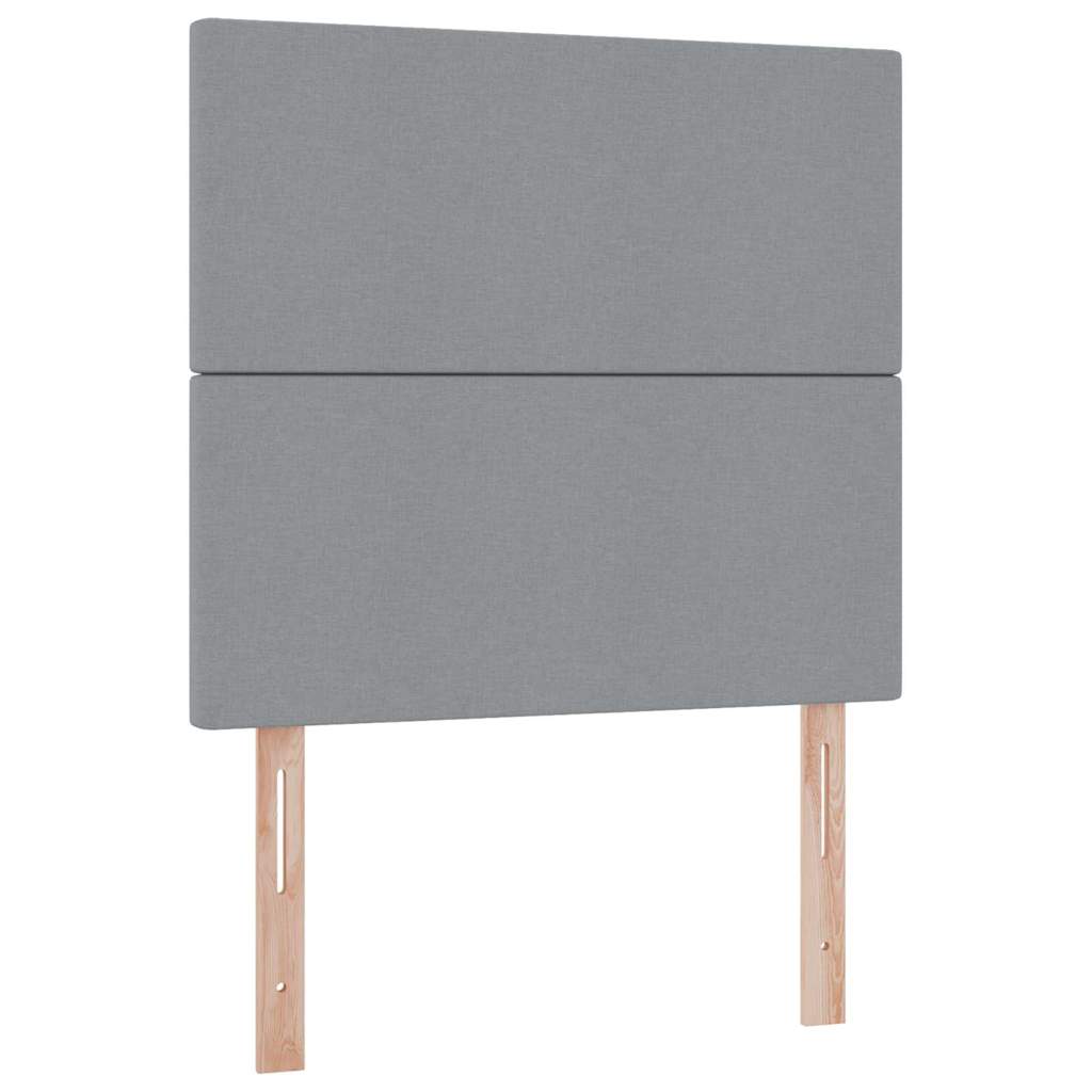 Letto con contenitore LED e materasso Grigio Chiaro 90 x 200 cm | homemem39