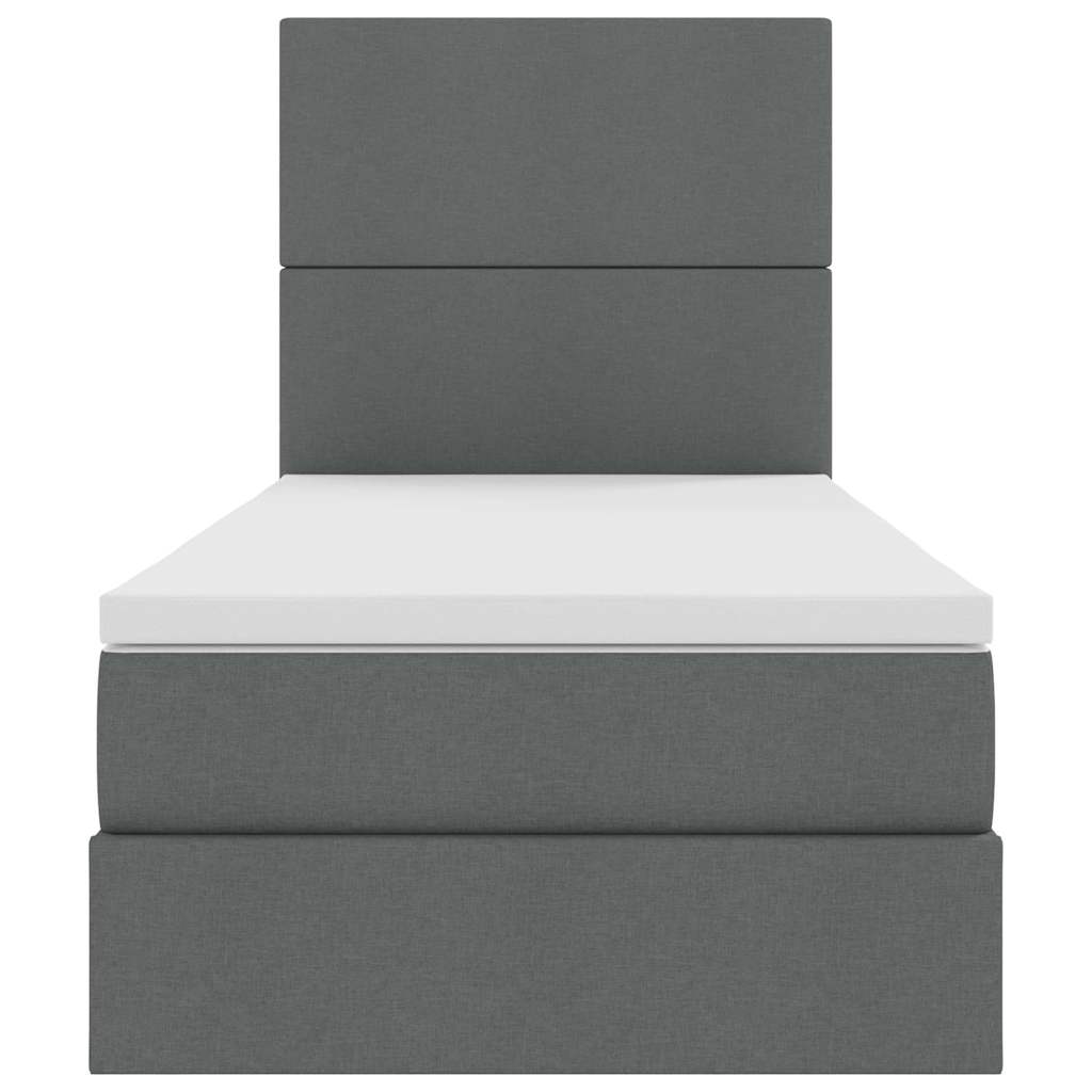 Letto con contenitore LED e materasso Grigio Scuro 90 x 200 cm | homemem39