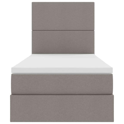 Letto con contenitore LED e materasso Tortora 90 x 200 cm | homemem39