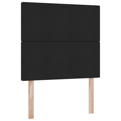 Letto con contenitore LED e materasso Nero 100 x 200 cm Tessuto | homemem39