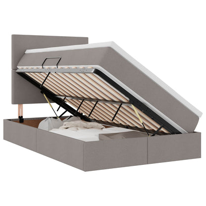 Letto con contenitore LED e materasso Tortora 120 x 200 cm | homemem39
