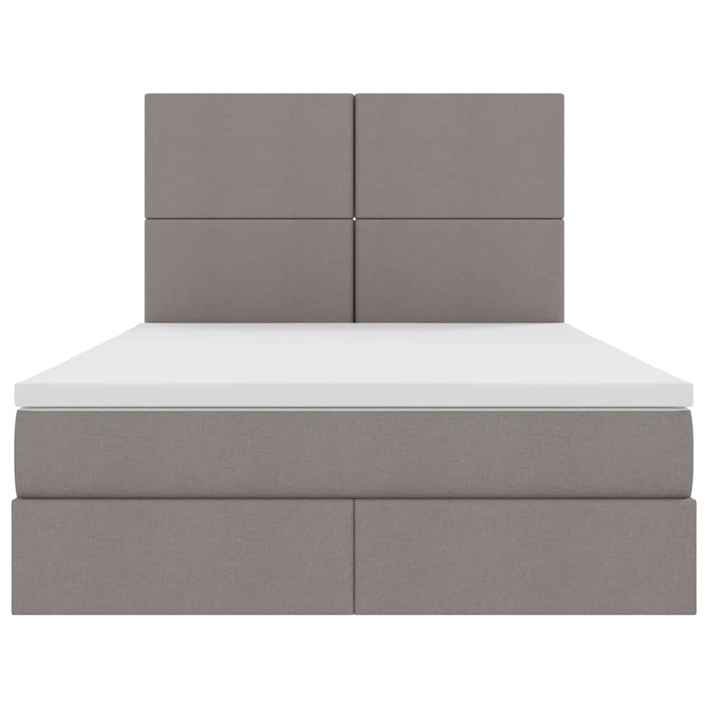 Letto con luci a strisce a LED Talpa 140 x 190 cm Tessuto