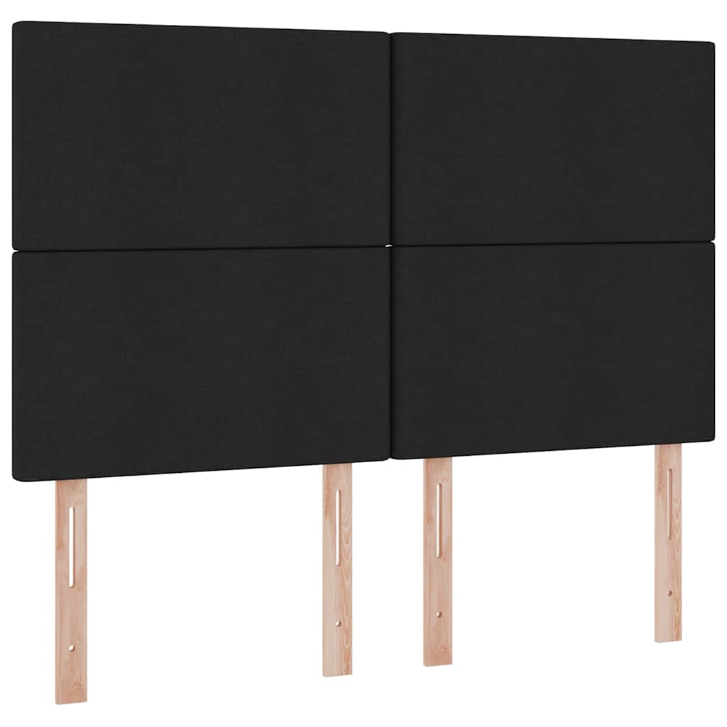Letto con contenitore LED e materasso Nero 140 x 200 cm Tessuto | homemem39