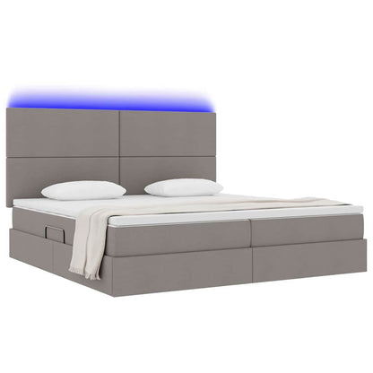 Letto con luci a strisce a LED Talpa 200 x 200 cm Tessuto