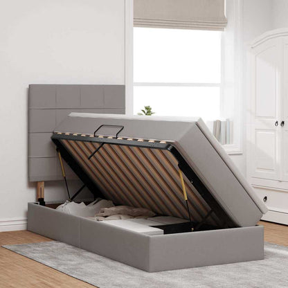 Letto con contenitore LED e materasso Tortora 90 x 190 cm | homemem39