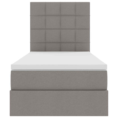 Letto con contenitore LED e materasso Tortora 100 x 200 cm | homemem39