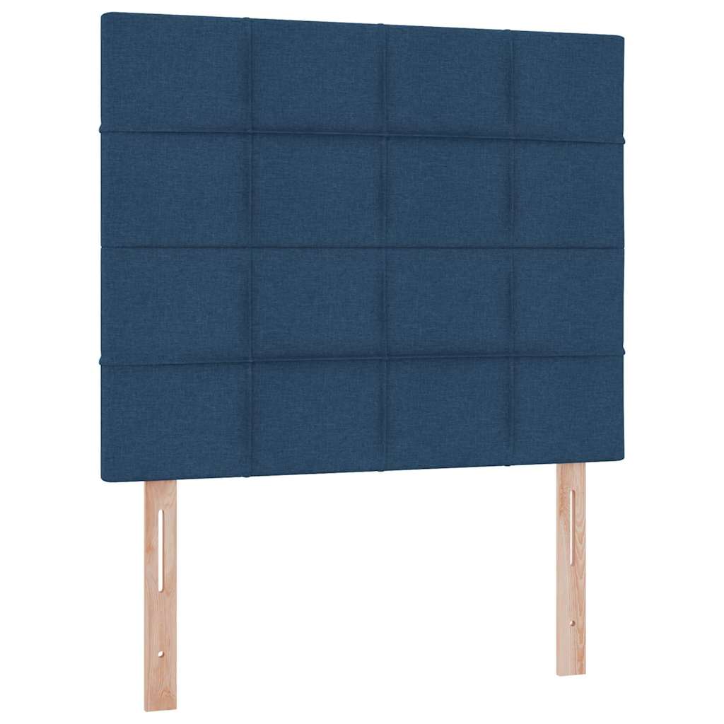 Letto con contenitore LED e materasso Blu 120 x 200 cm Tessuto | homemem39