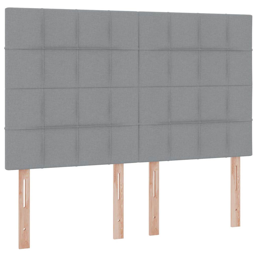 Letto con contenitore LED e materasso Grigio Chiaro | homemem39