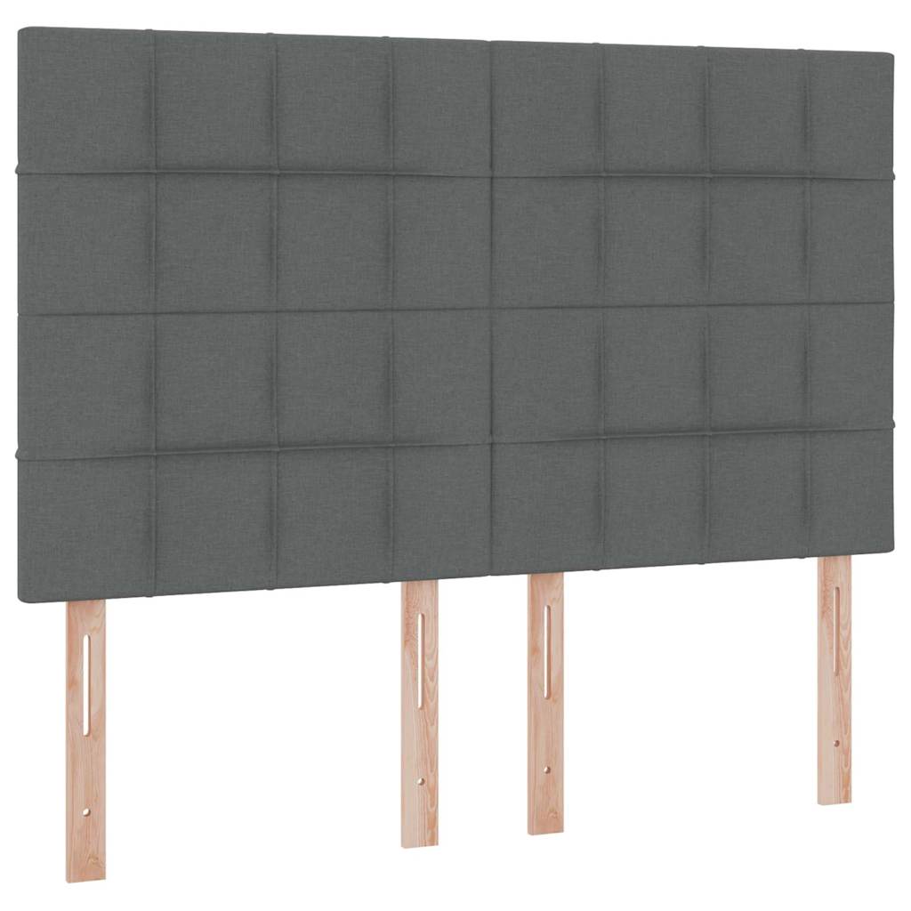 Letto con contenitore LED e materasso Grigio Scuro 140 x 200 cm | homemem39