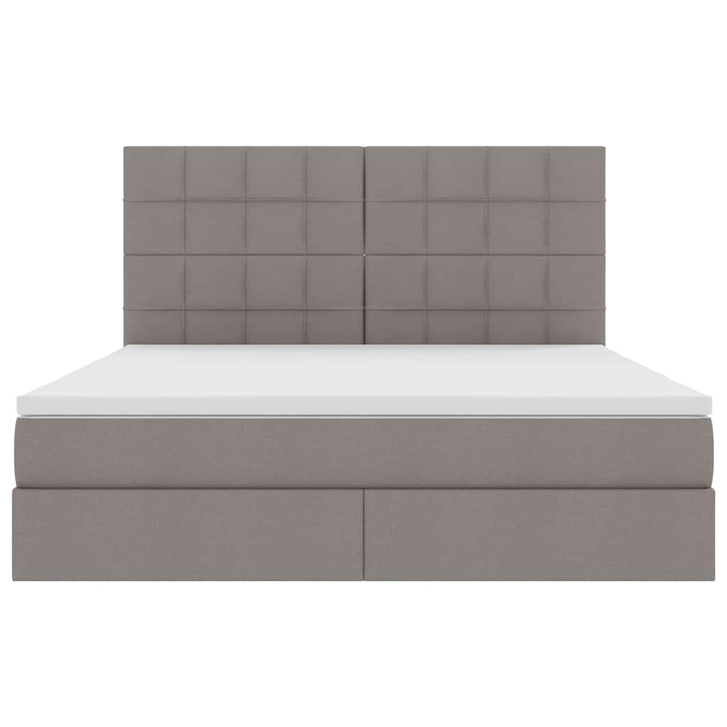 Letto con contenitore LED e materasso Tortora 160 x 200 cm | homemem39