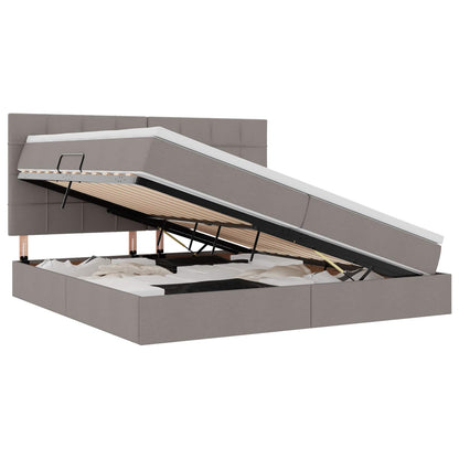 Letto con contenitore LED e materasso Tortora 200 x 200 cm | homemem39