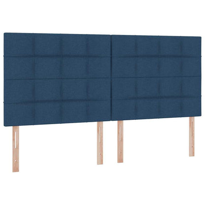 Letto con contenitore LED e materasso Blu 200 x 200 cm Tessuto | homemem39