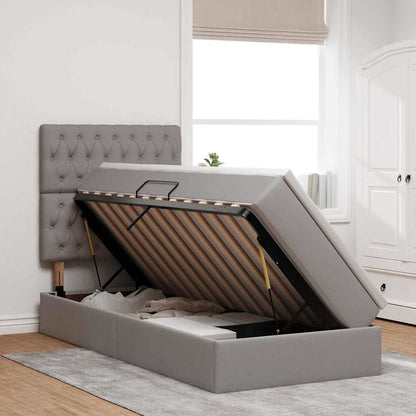 Letto con contenitore LED e materasso Tortora 90 x 190 cm | homemem39