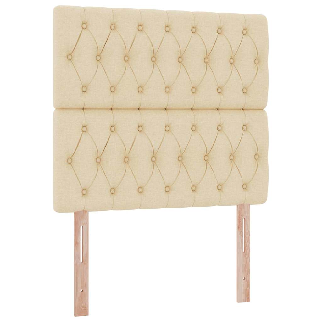 Letto con contenitore LED e materasso Crema 90 x 200 cm Tessuto | homemem39