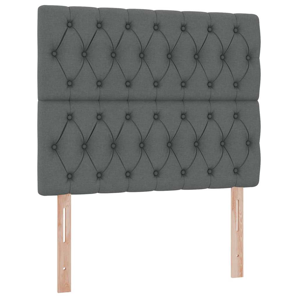 Letto con contenitore LED e materasso Grigio Scuro 120 x 190 cm | homemem39