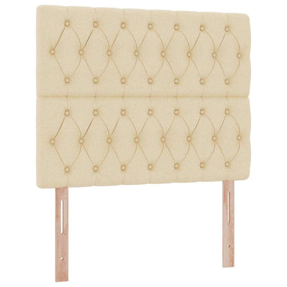 Letto con contenitore LED e materasso Crema 120 x 190 cm | homemem39