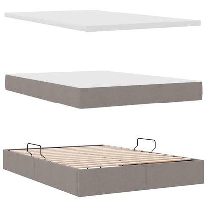 Letto con luci a strisce a LED Talpa 140 x 190 cm Tessuto