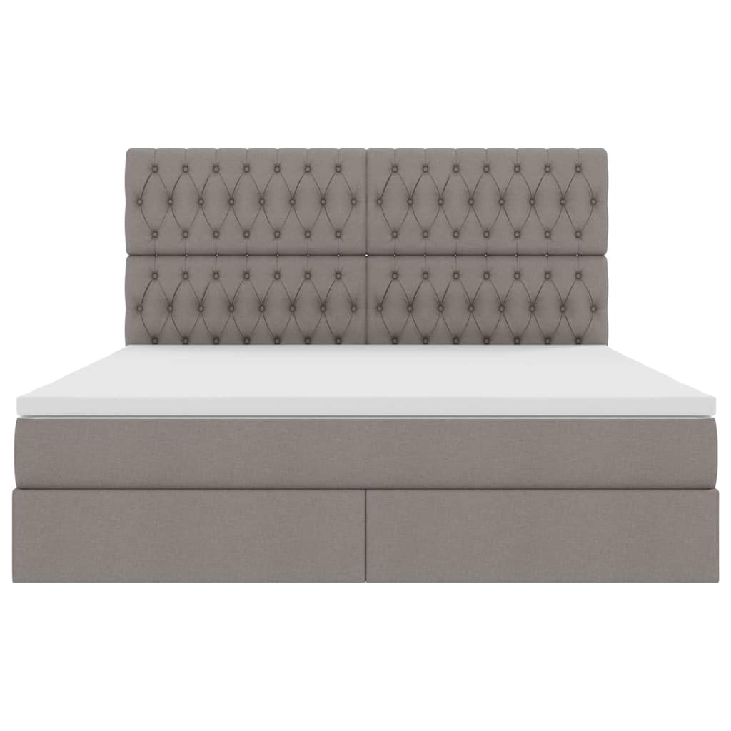Letto con contenitore LED e materasso Tortora 180 x 200 cm | homemem39