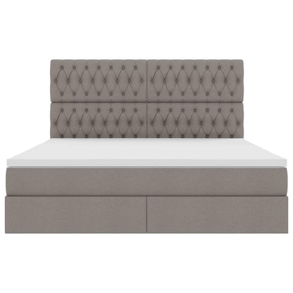 Letto con contenitore LED e materasso Tortora 180 x 200 cm | homemem39