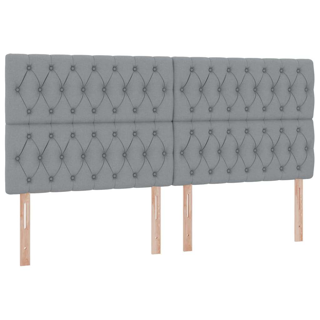 Letto con contenitore LED e materasso Grigio Chiaro | homemem39