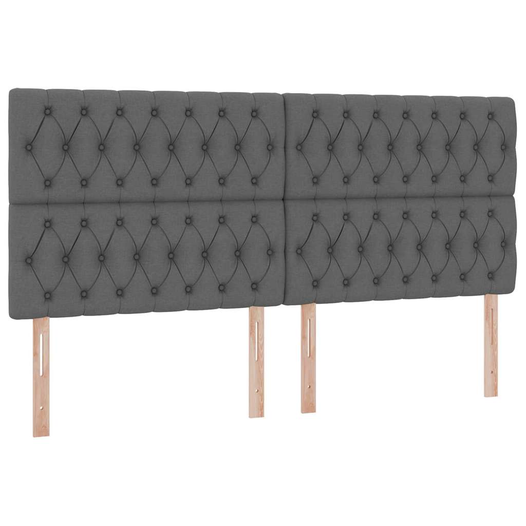 Letto con contenitore LED e materasso Grigio Scuro 200 x 200 cm | homemem39