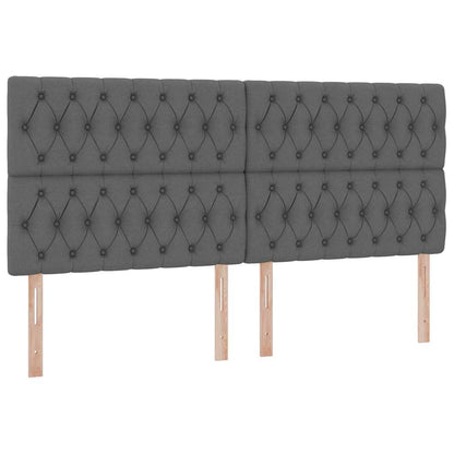 Letto con contenitore LED e materasso Grigio Scuro 200 x 200 cm | homemem39