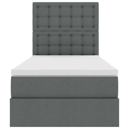 Letto con contenitore LED e materasso Grigio Scuro 90 x 190 cm | homemem39
