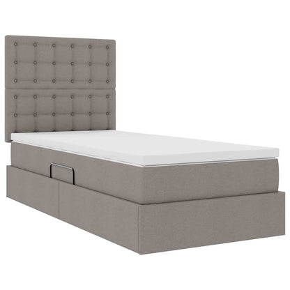 Letto con contenitore LED e materasso Tortora 90 x 190 cm | homemem39