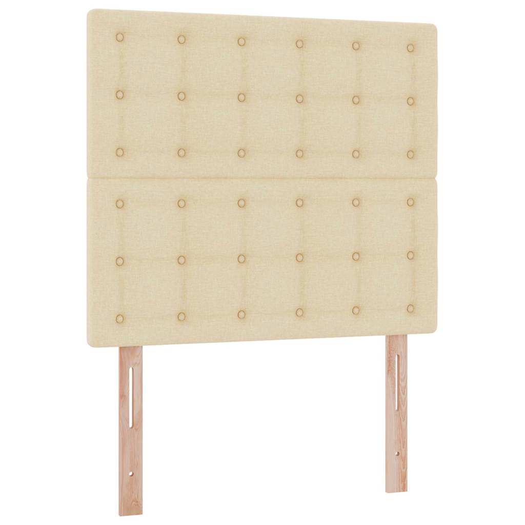Letto con contenitore LED e materasso Crema 90 x 190 cm Tessuto | homemem39