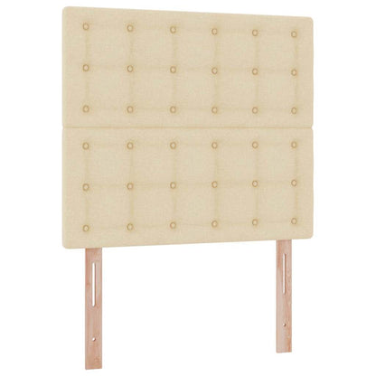 Letto con contenitore LED e materasso Crema 90 x 190 cm Tessuto | homemem39