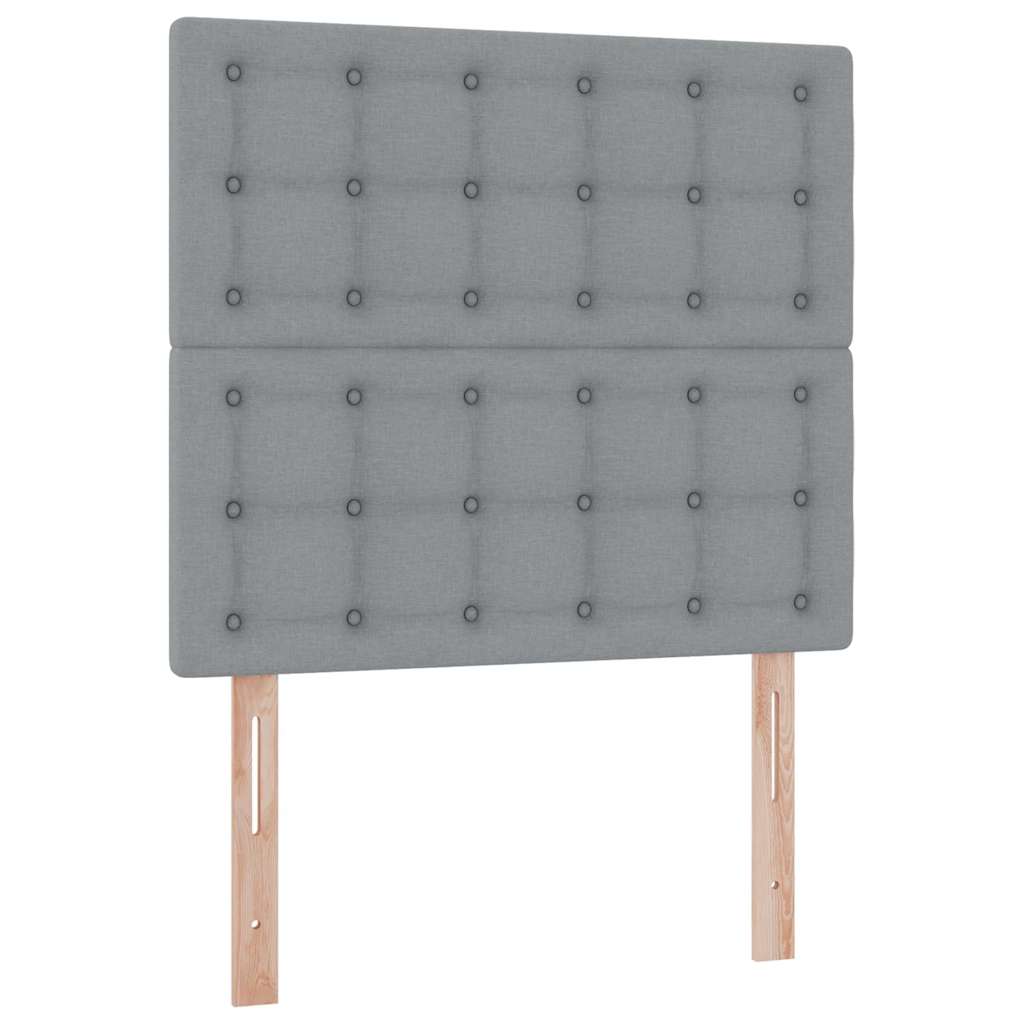Letto con contenitore LED e materasso Grigio Chiaro 90 x 200 cm | homemem39