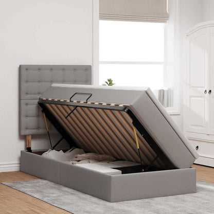 Letto con contenitore LED e materasso Tortora 100 x 200 cm | homemem39