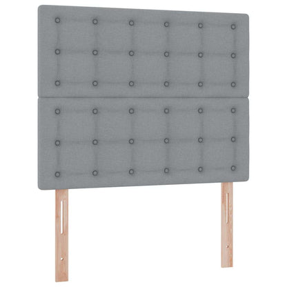 Letto con contenitore LED e materasso Grigio Chiaro | homemem39