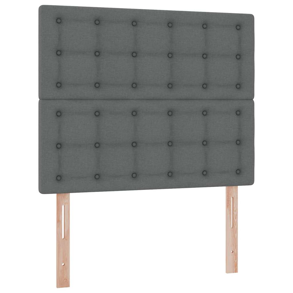 Letto con contenitore LED e materasso Grigio Scuro 120 x 190 cm | homemem39