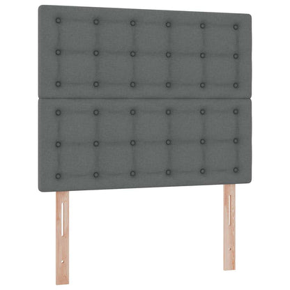 Letto con contenitore LED e materasso Grigio Scuro 120 x 190 cm | homemem39