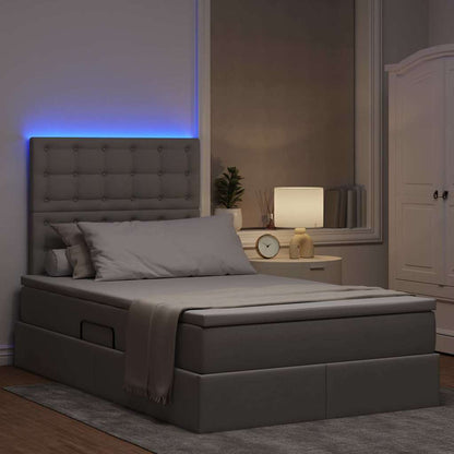Letto con contenitore LED e materasso Tortora 120 x 190 cm | homemem39