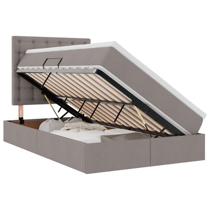 Letto con contenitore LED e materasso Tortora 120 x 190 cm | homemem39