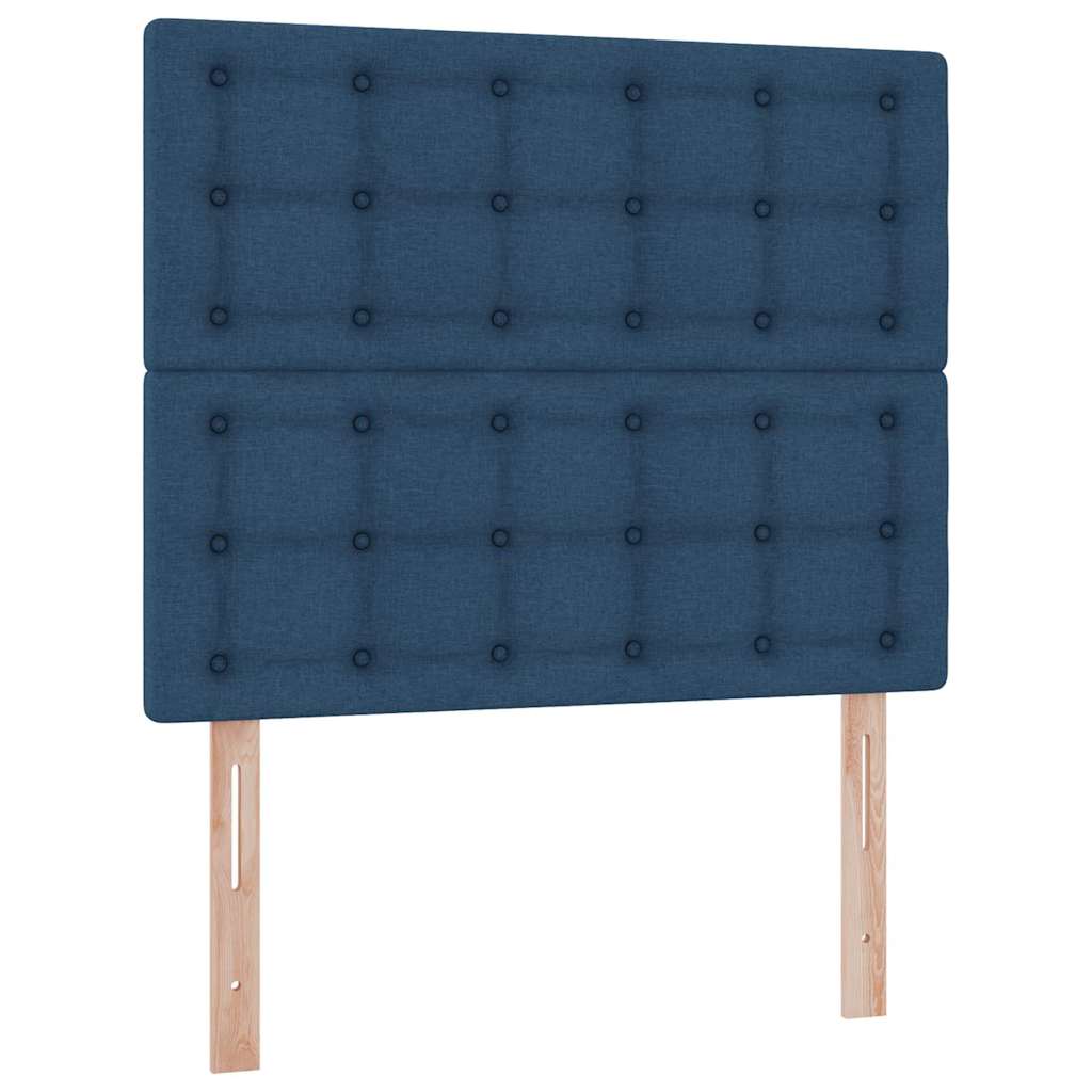 Letto con contenitore LED e materasso Blu 120 x 190 cm Tessuto | homemem39