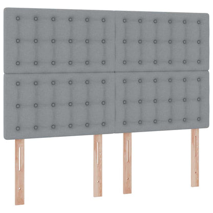 Letto con contenitore LED e materasso Grigio Chiaro | homemem39