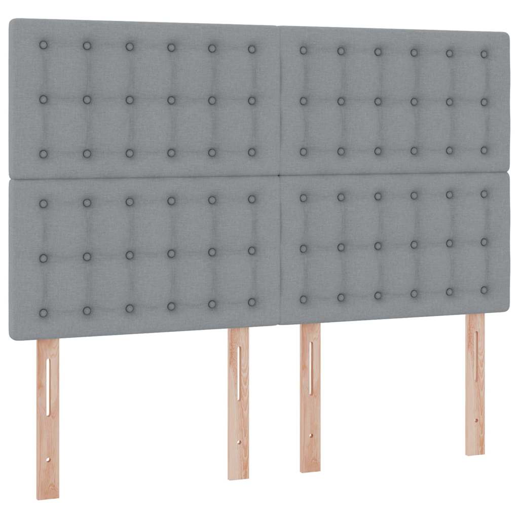 Letto con contenitore LED e materasso Grigio Chiaro | homemem39