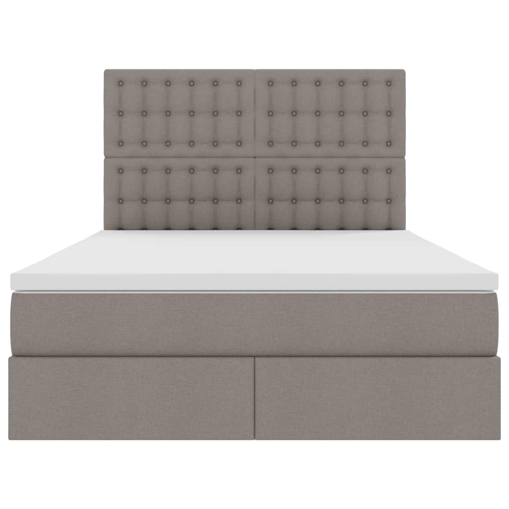 Letto con contenitore LED e materasso Tortora 140 x 200 cm | homemem39