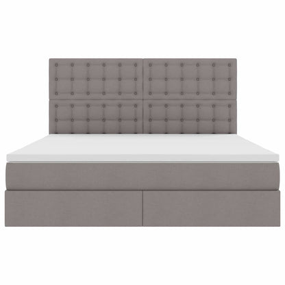 Letto con contenitore LED e materasso Tortora 160 x 200 cm | homemem39