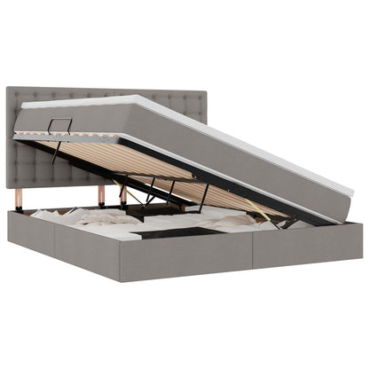 Letto con contenitore LED e materasso Tortora 180 x 200 cm | homemem39