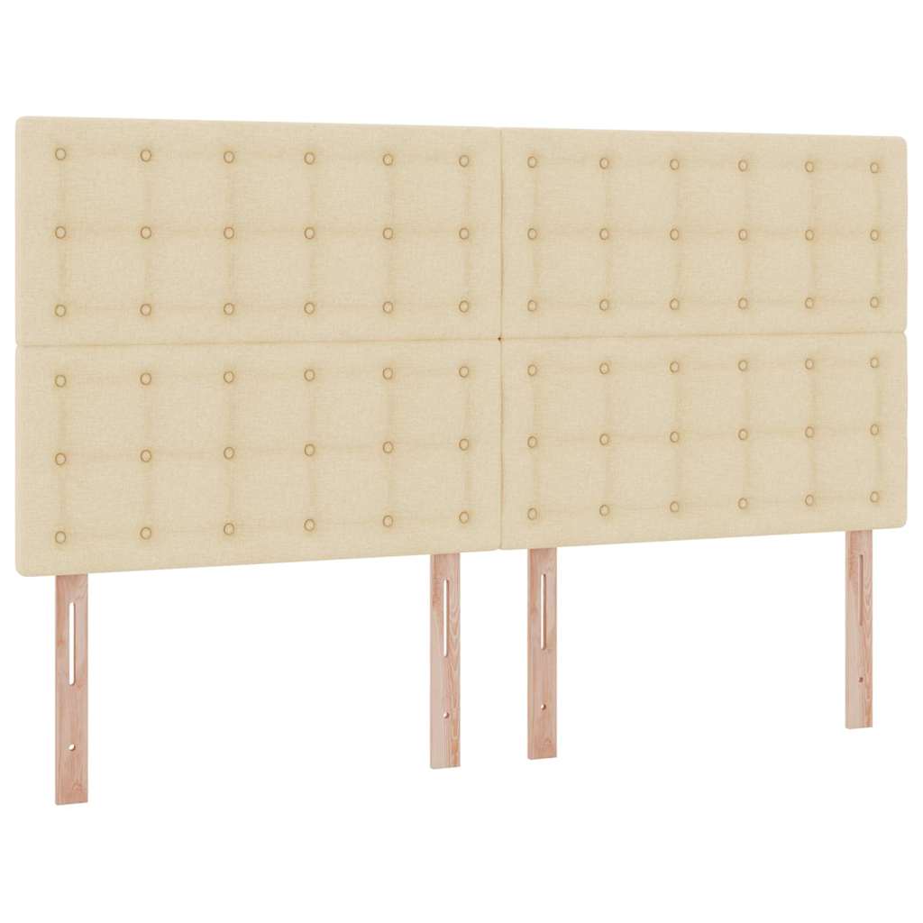 Letto con contenitore e LED Crema 180 x 200 cm Poliestere