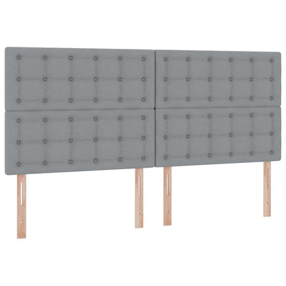 Letto con contenitore LED e materasso Grigio Chiaro | homemem39