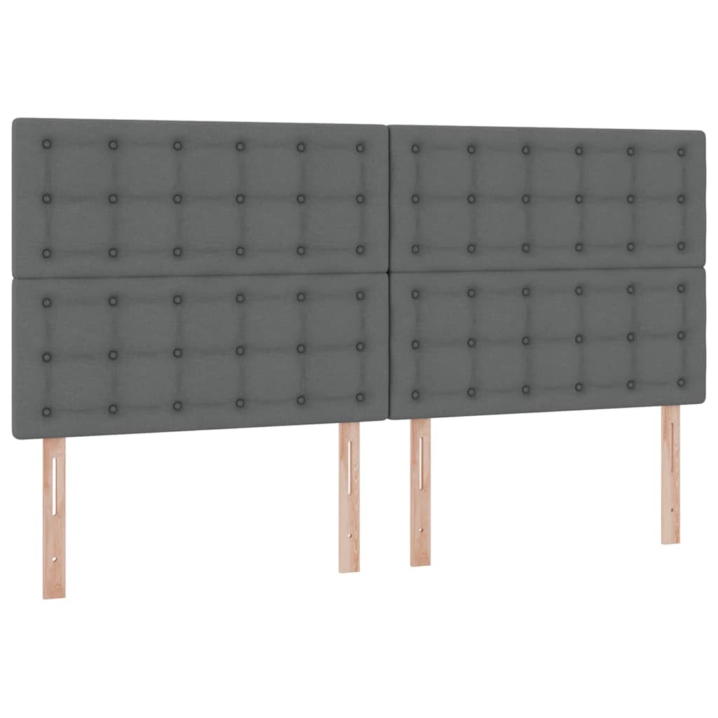 Letto con contenitore LED e materasso Grigio Scuro 200 x 200 cm | homemem39