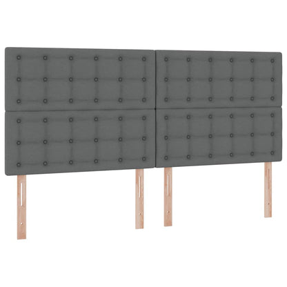 Letto con contenitore LED e materasso Grigio Scuro 200 x 200 cm | homemem39