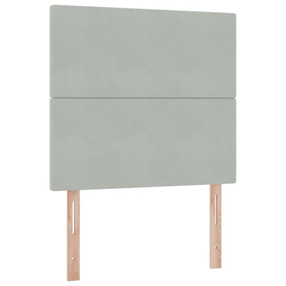Letto con contenitore LED e materasso Grigio Chiaro 90 x 190 cm | homemem39