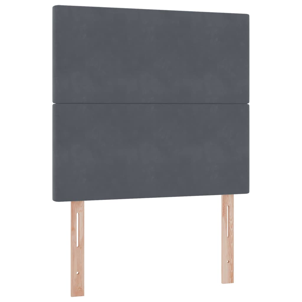 Letto con contenitore LED e materasso Grigio Scuro 90 x 190 cm | homemem39