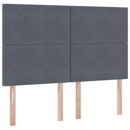 Letto con contenitore LED e materasso Grigio Scuro 140 x 190 cm | homemem39